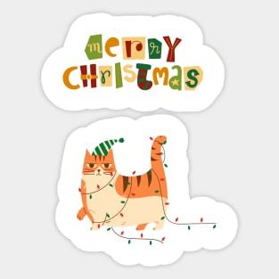 Christmas Cat Sticker